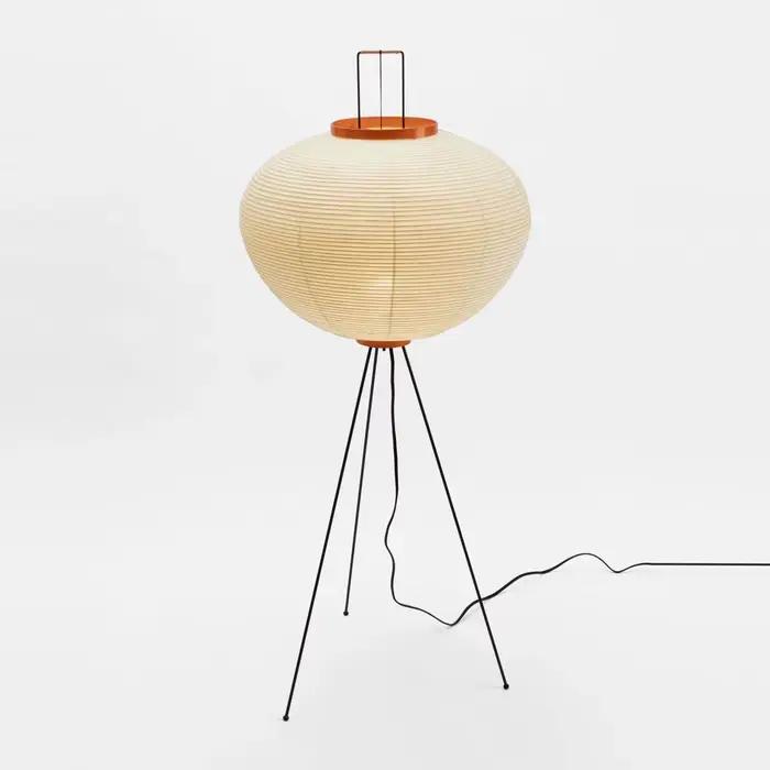 Japonais Wabi-sabi Akari Noguchi Yong lampadaire LED E27 design papier de riz support lampe Art déco