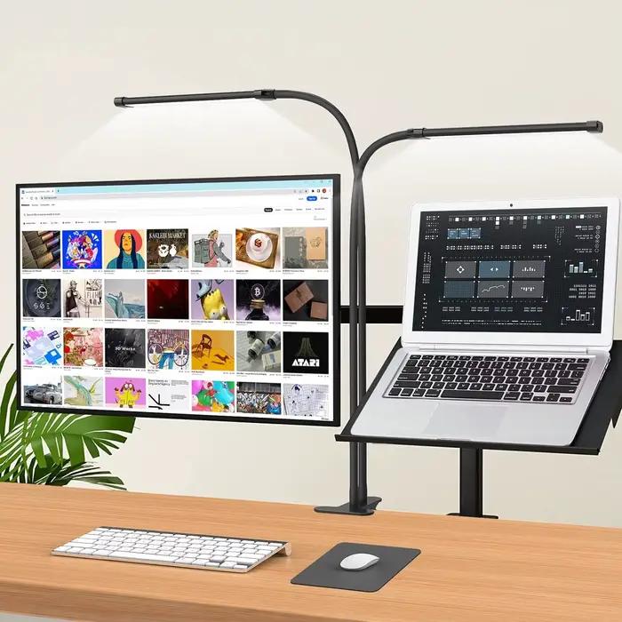 Barre lumineuse de moniteur LED, lampe de bureau d'ordinateur RVB, écran à gradation automatique, la