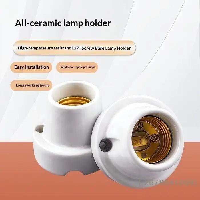 ♥ Douilles de lampe E27 entièrement en céramique – Douille à visser pour ampoules haute puissance et