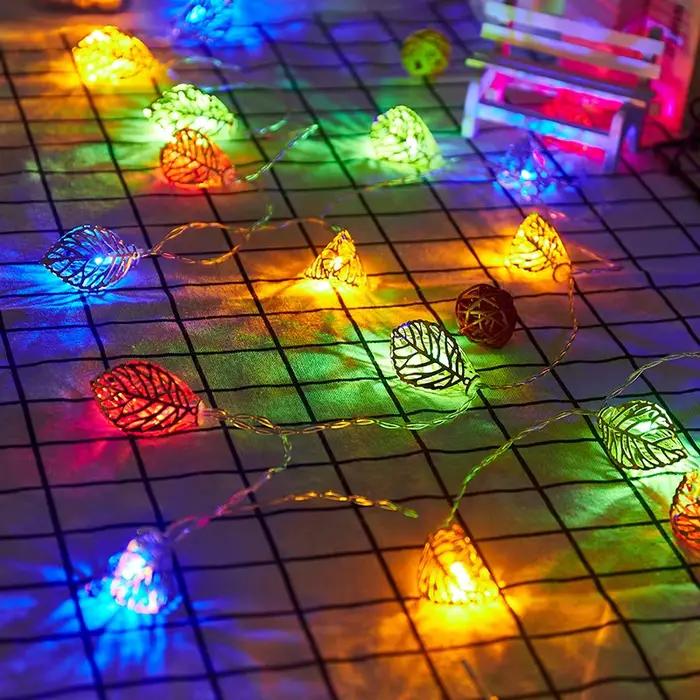 10/20 LED s fée chaîne lumières feuilles guirlande lampe pour Festival salon mariage décoration de n