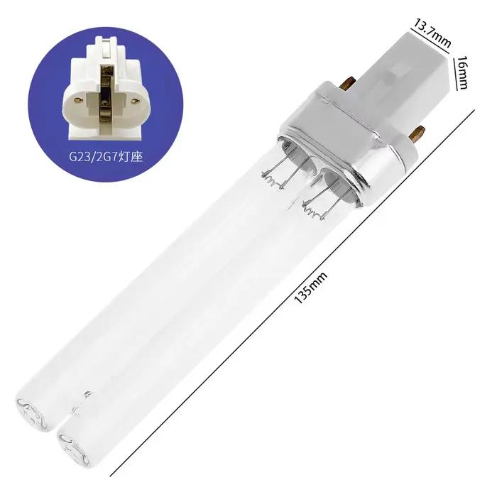 Lampe ultraviolette UV-9W 5W 7W 11W, 2 pièces, UVC 254nm, désinfection de l'eau et de l'air, stérili