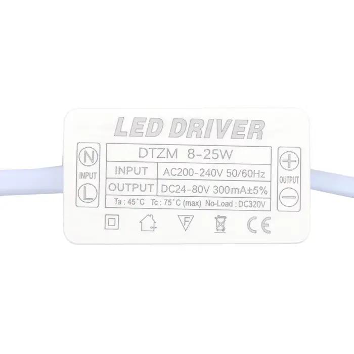 Pilote LED, transformateur de lumière à courant Constant 300mA 8w-25w 18w-36w 36w-50w AC200-240V pou