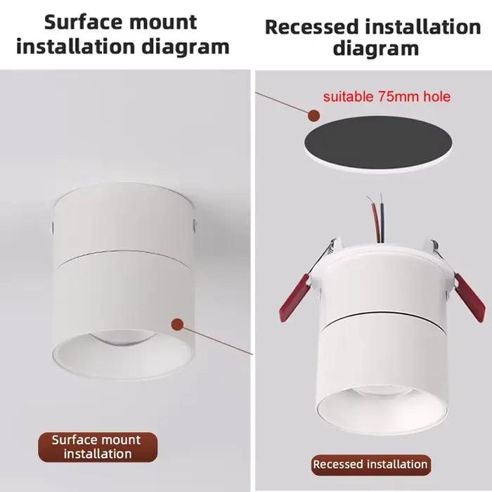 Plafonnier LED à Angle Réglable au Design Moderne, Montage en Surface, Luminaire Décoratif de Plafon