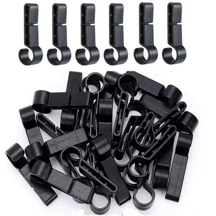 Clips de fixation pour casque léger en plastique, 20 pièces, pinces de fixation pour lampe frontale,