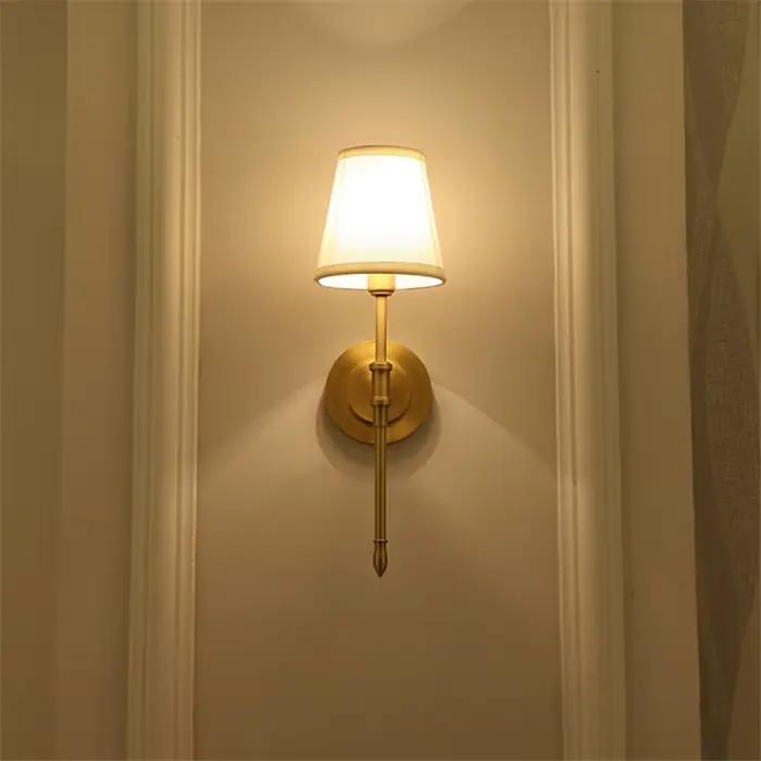 Lampe nordique en cuivre lampe murale rurale pour miroir décoratif chambre couloir escaliers appliqu
