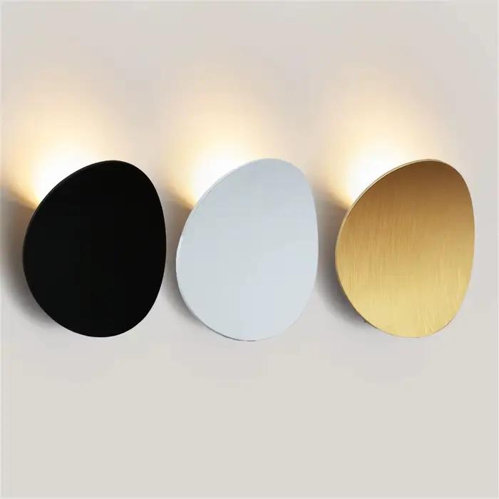 LED lampes murales d'intérieur moderne Simple en aluminium applique chambre et salon éclairage noir