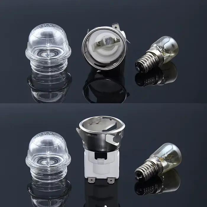 Support de lampe de four haute température E14 25W, avec Base ronde, couvercle en verre, éclairage d