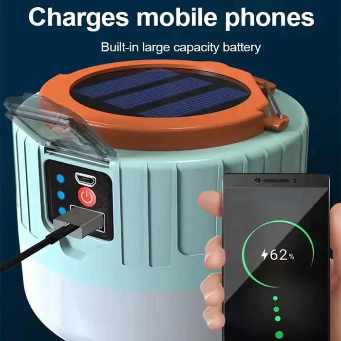 Lampes de Camping LED solaires extérieures, lanternes portables rechargeables par USB, lumières de s