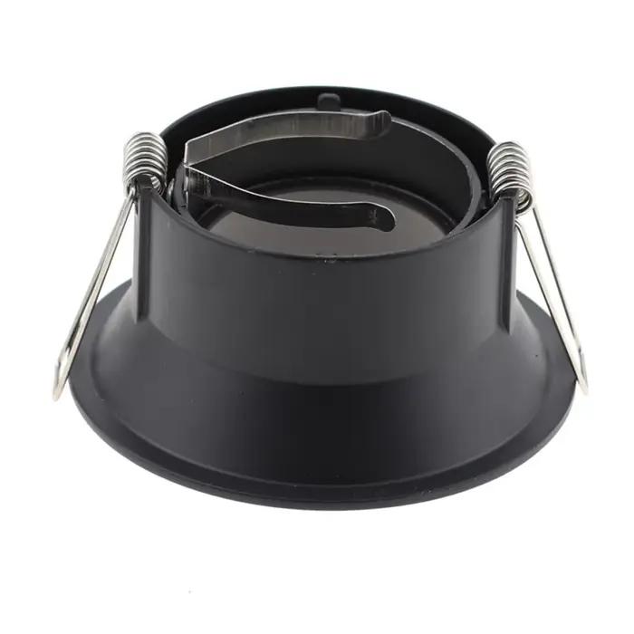 Plafonnier LED rond ou carré encastrable, cadre réglable, luminaire MR16 GU10 blanc/noir
