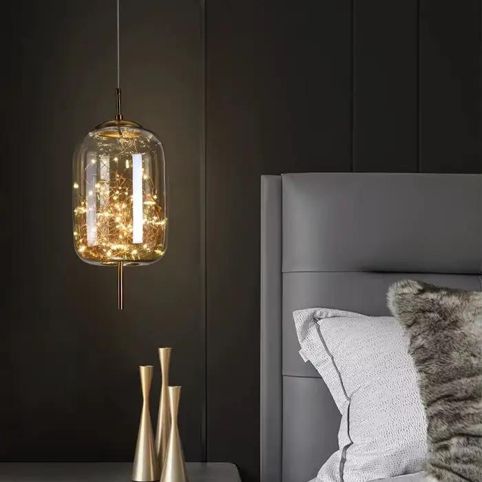 Plafonnier LED Suspendu au Design Moderne, Luminaire Décoratif de Plafond, Idéal pour une Chambre à