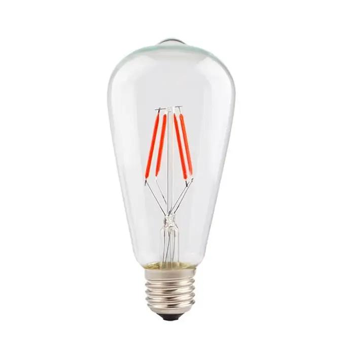 Ampoules LED à Filament Edison, variateur ST64 E27 4W, variable 220V, rouge, vert, jaune, blanc chau