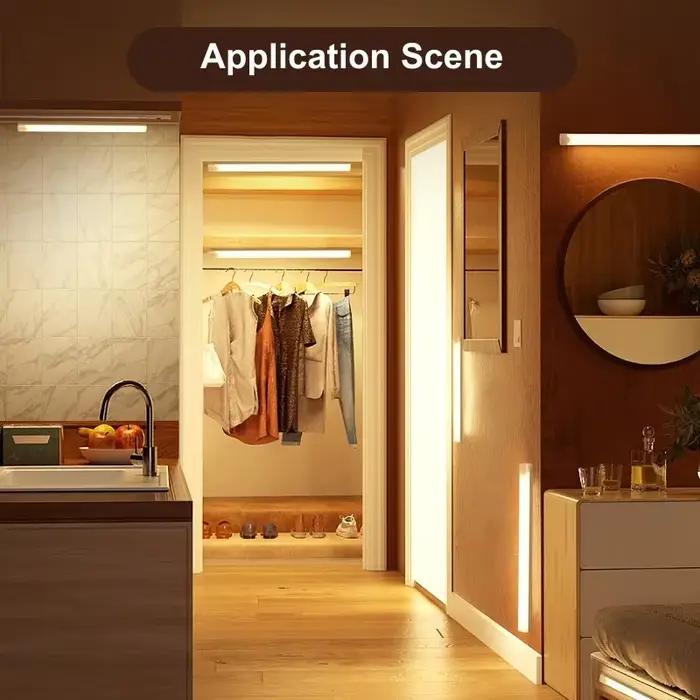 USB Rechargeable détecteur de mouvement LED armoire lumière pour cuisine chambre armoire Induction s