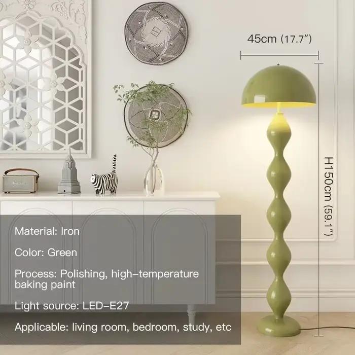 Nordique créatif coloré champignon LED lampadaire salon canapé chambre tête hôtel design lumière écl