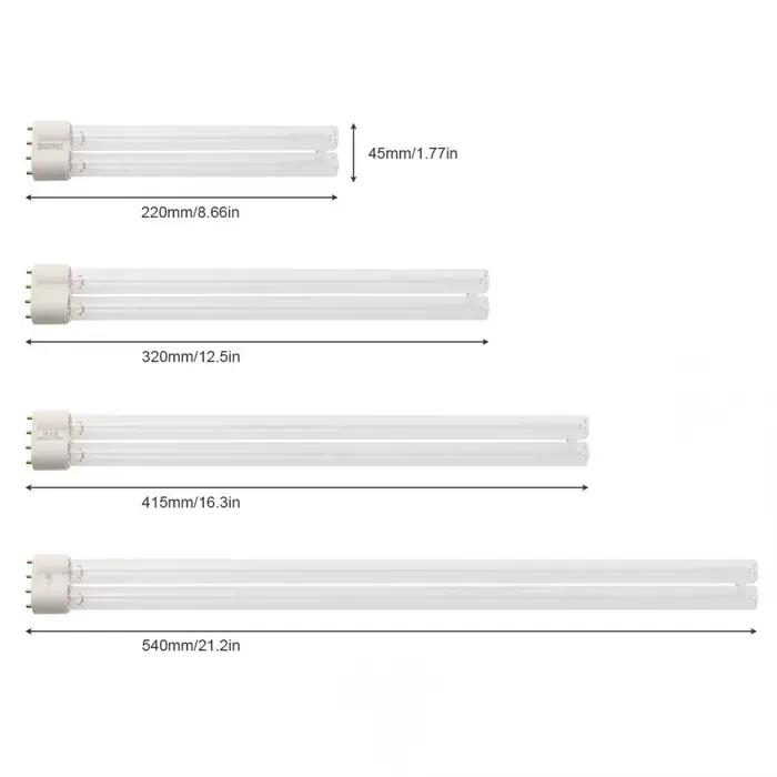 Tube lumineux UV 2G11, lampe ultraviolette à 4 broches, 18W 24W 36W 40W 55W, lampe UVC de Purificati