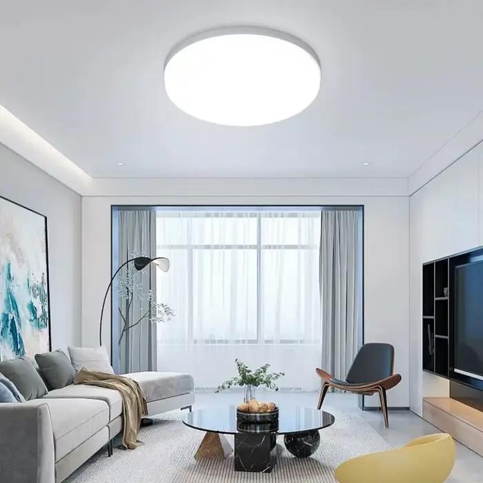 LED plafonnier moderne circulaire Ultra-mince luminaire chambre salon 18W 24W 36W 48W intérieur déco