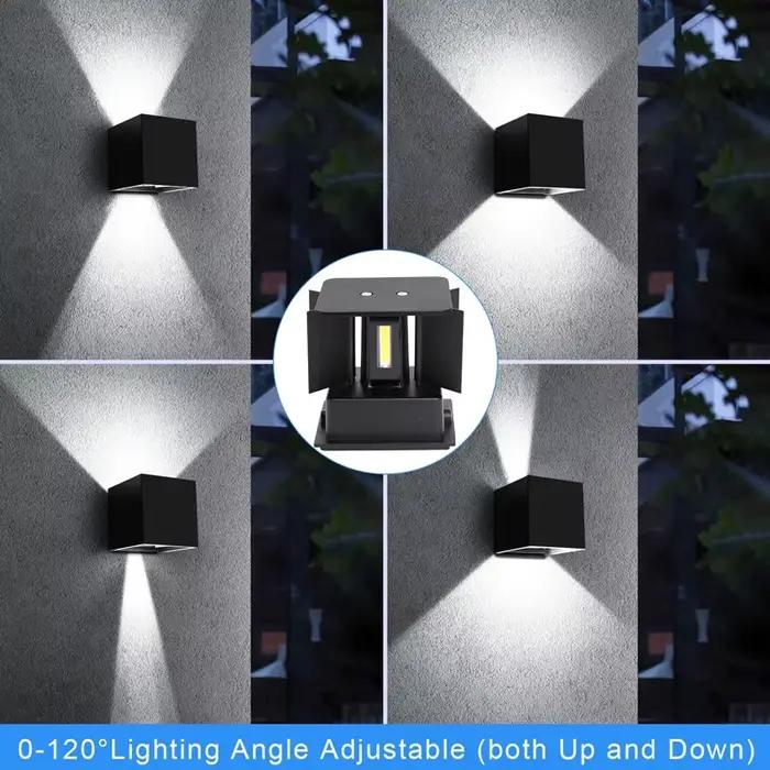 Aluminium Applique murale Led Exterieur IP65 Etanche Appliques murales intérieur Angle de Faisceau R