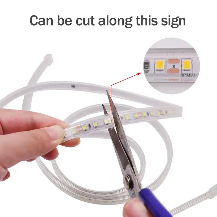 Bande lumineuse LED Flexible SMD2835, 12V 24V, 120 diodes/m, étanche IP67, blanc/blanc naturel, 4000