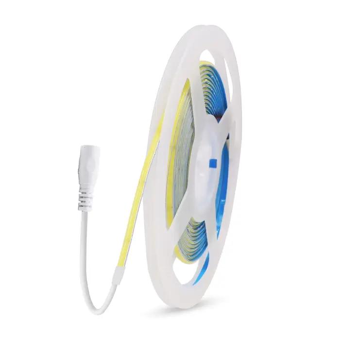 Bande Lumineuse LED COB Ultra Fine, Haute Densité, Linéaire, Blanc Chaud, Rouge, Vert, Bleu Glacé, R