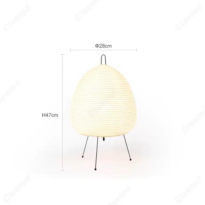 Lampe de table en papier de riz de style japonais, lampe de table sur trépied, lanterne de style jap