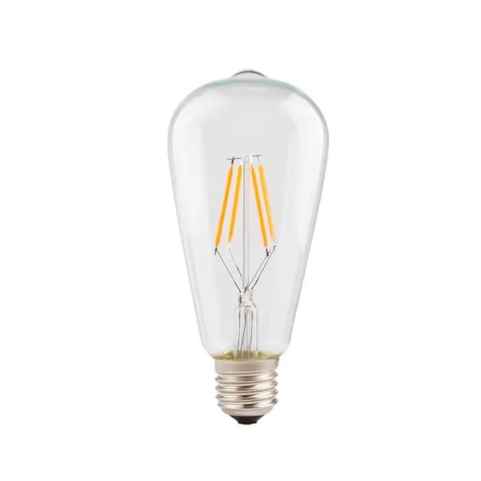 Ampoules LED à Filament Edison, variateur ST64 E27 4W, variable 220V, rouge, vert, jaune, blanc chau