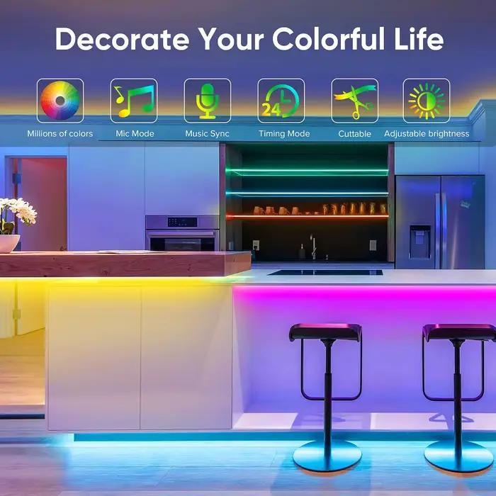 Bande lumineuse Led RGB 5050 DC5V USB, 24 touches, Bluetooth, avec télécommande, lampe à changement
