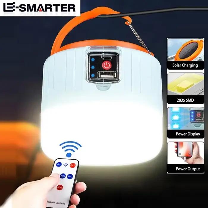 Lampes de Camping LED solaires extérieures, lanternes portables rechargeables par USB, lumières de s