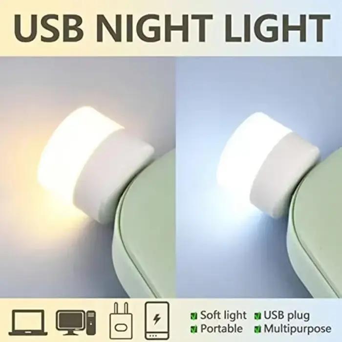 50/1 pièces Mini USB veilleuse blanc chaud Protection des yeux livre lampe de lecture prise USB ordi