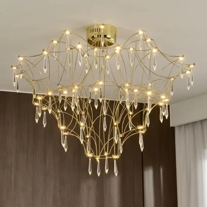 Luminaires de plafond pour salon, lustre en cristal de luxe pour chambre à coucher, restaurant, desi
