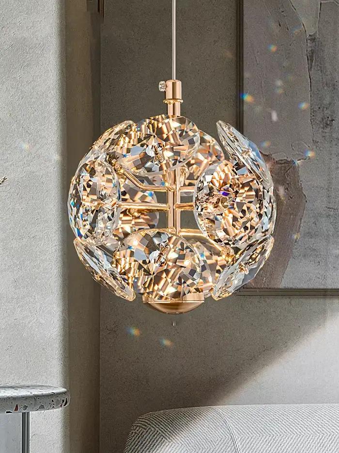 Moderne K9 pur cristal chevet petit lustre lumière luxe cristal applique couloir plafonnier barre dé