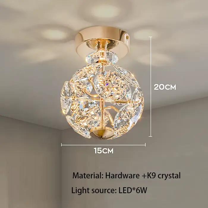 Moderne K9 pur cristal chevet petit lustre lumière luxe cristal applique couloir plafonnier barre dé