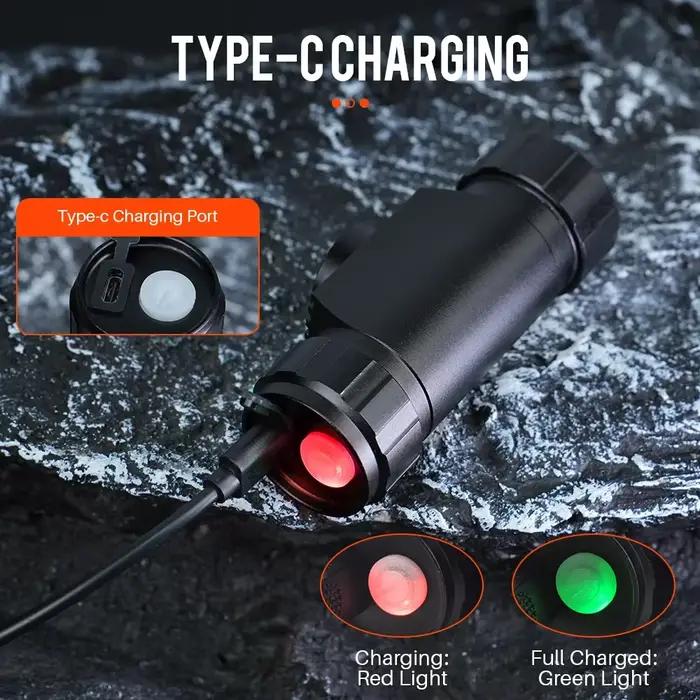 BORUiT 020 capteur de mouvement LED phare 1000LM type-c phare Rechargeable étanche Camping chasse tê