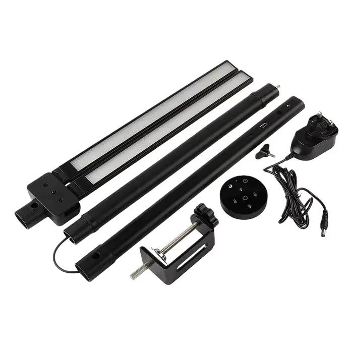 Double tête simple réglable LED pince lampe de bureau ordinateur lampes de Table moniteur lumière po