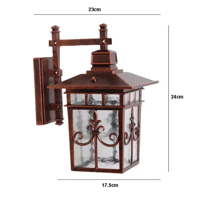 Applique Murale en Verre à Motif d'Eau en Aluminium, pour Pavillon, Porte, Colonne, Couloir, Allée,