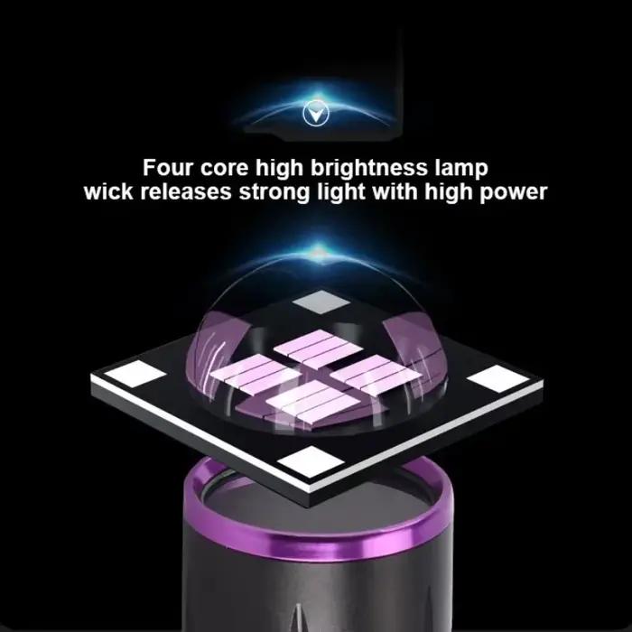 Lampe de poche aste par USB, lumière violette étanche, torche UV pour animal de compagnie, détecteur