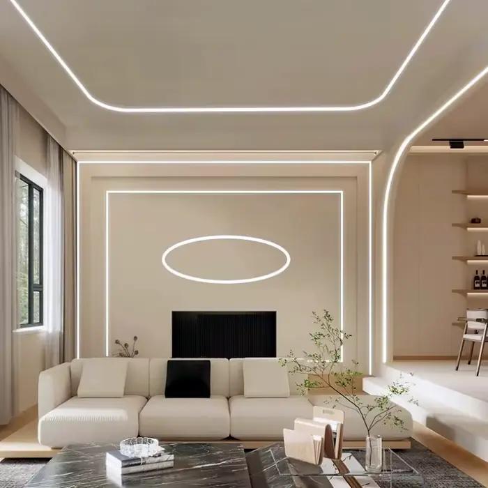Bande lumineuse LED néon Super fine, 4x8mm, DC12V, Flexible, étanche, diffuseur de Tube en Silicone,