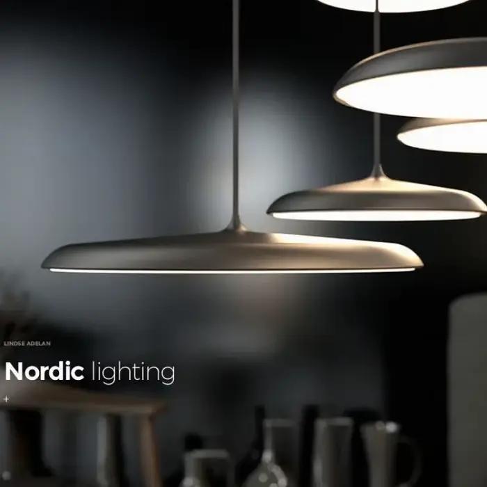 Lampe LED Suspendue en Métal UFO, Design Artistique Moderne, Suspension Ronde d'Nik, Lampe Nordique