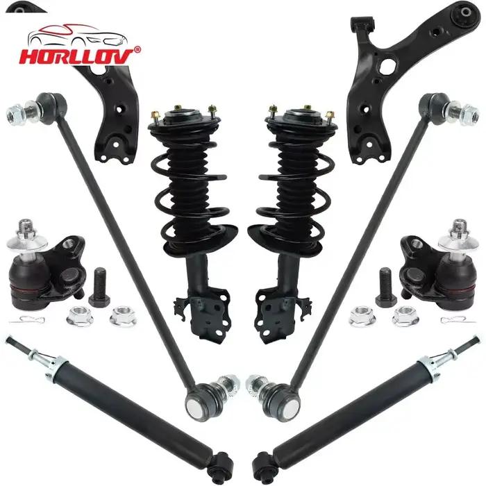 Kit de Suspension avant et arrière, Joint à rotule, ensemble complet de ressort hélicoïdal, bras de