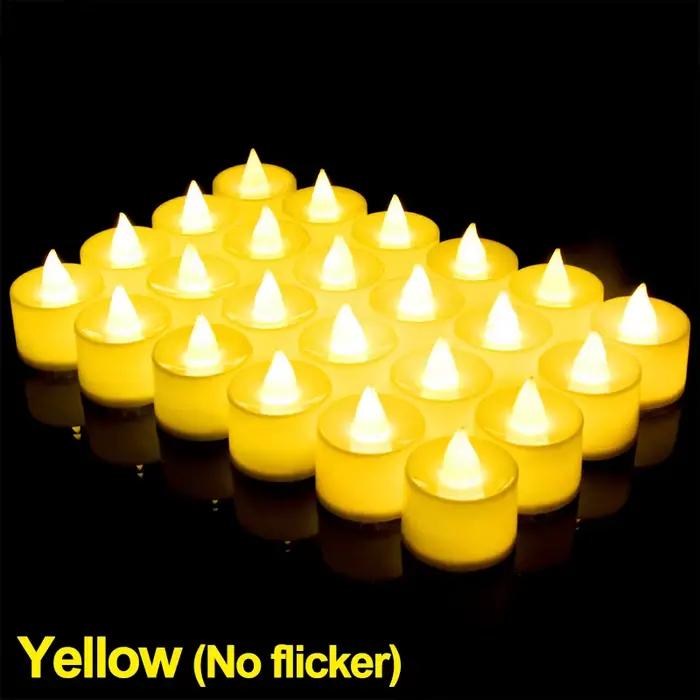 1/12 pièces sans flamme LED bougie souhaitant créatif LED bougie chauffe blanc chaud Halloween maria