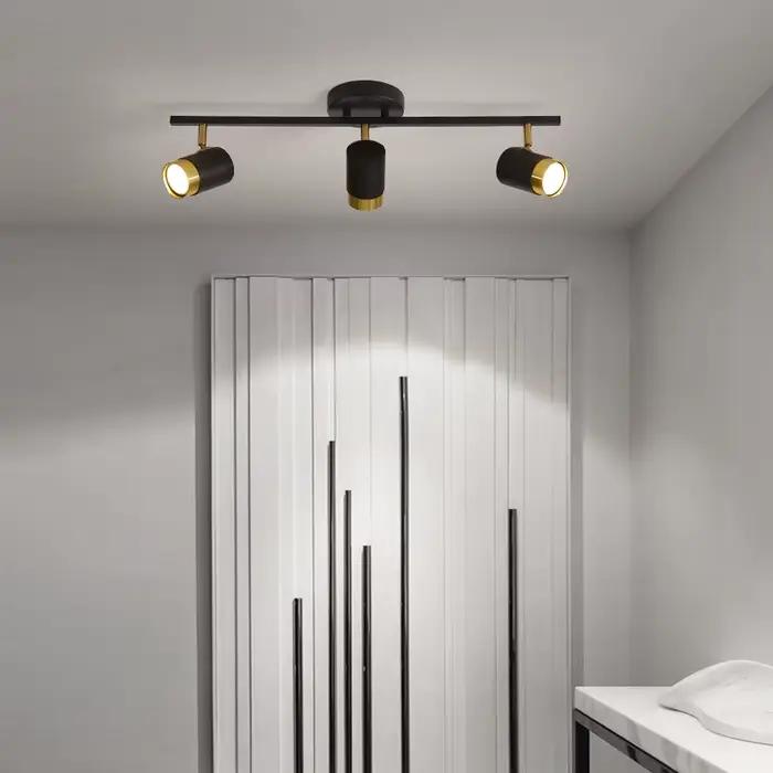 Plafonnier LED Noir et Blanc au Design Moderne, Luminaire Décoratif d'Nik, Idéal pour un Salon, un d