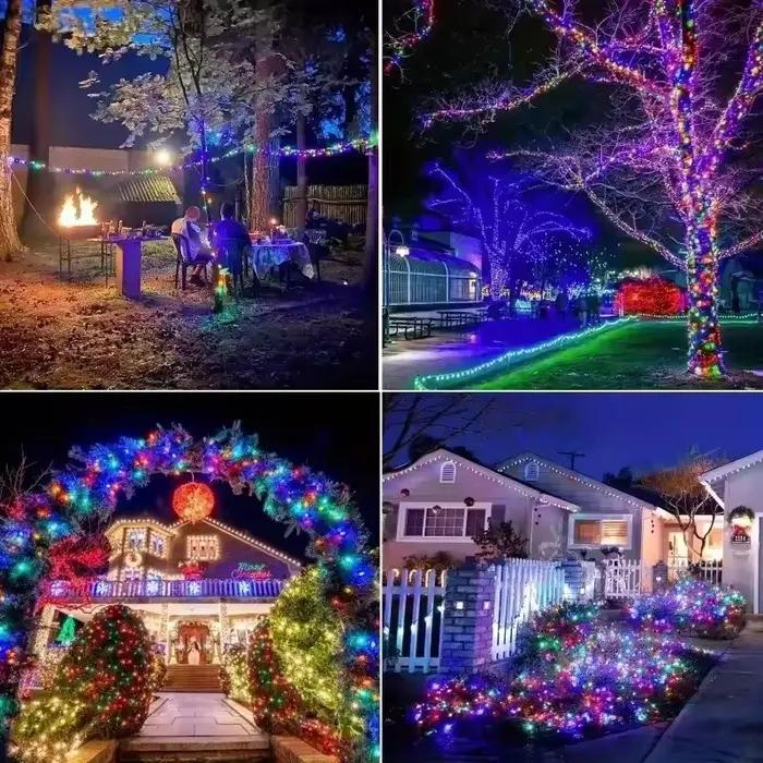 Guirlande solaire d'extérieur 300/200/100/50 LED, guirlande féerique, 8 modes, pour jardin, cour, ar