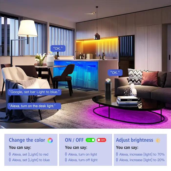 TUYA Zigbee DC5V 12V 24V RGB RGBW contrôleur de bande LED intelligente APP/commande vocale fonctionn