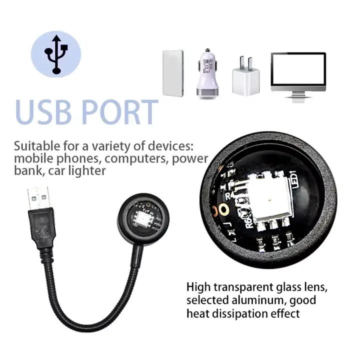 MeeToo USB coucher de soleil humeur lampe projecteur Led néon veilleuse pour salon décor chambre fon