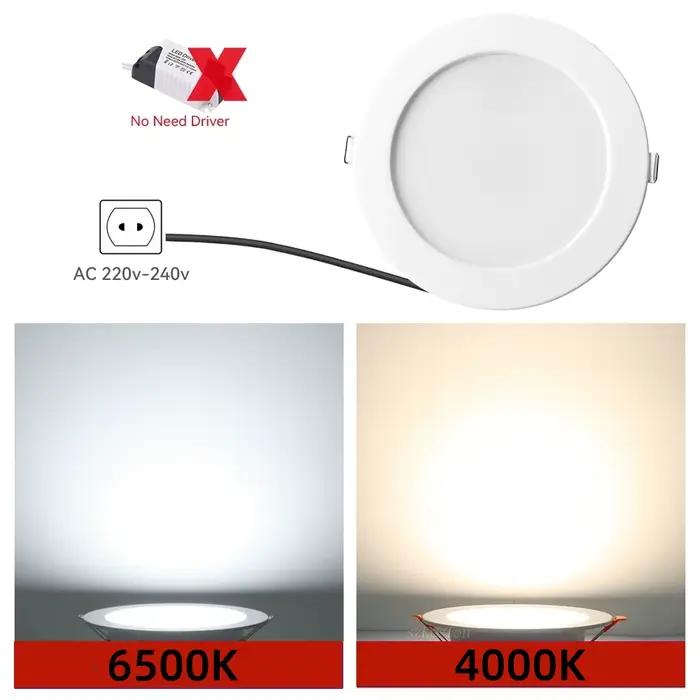10 pcs/Lot LED Downlight 5 W 7 W 9 W 12 W 20 W 220 V encastré plafonnier rond panneau LED lumières p