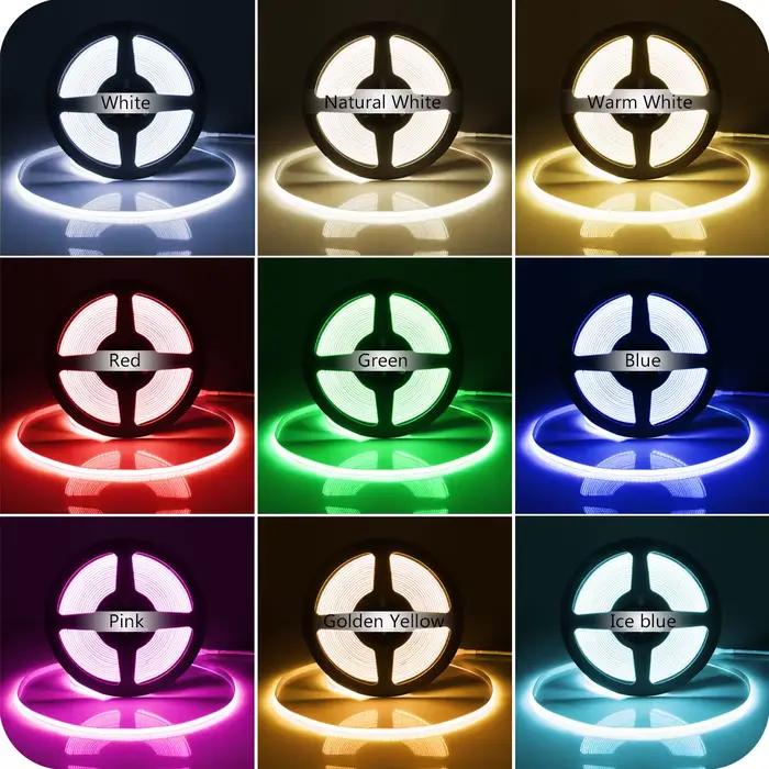 Bande LED COB Super fine de 5mm, 1m 2m 3m 4m 5m, ruban LED néon Flexible haute densité pour décorati