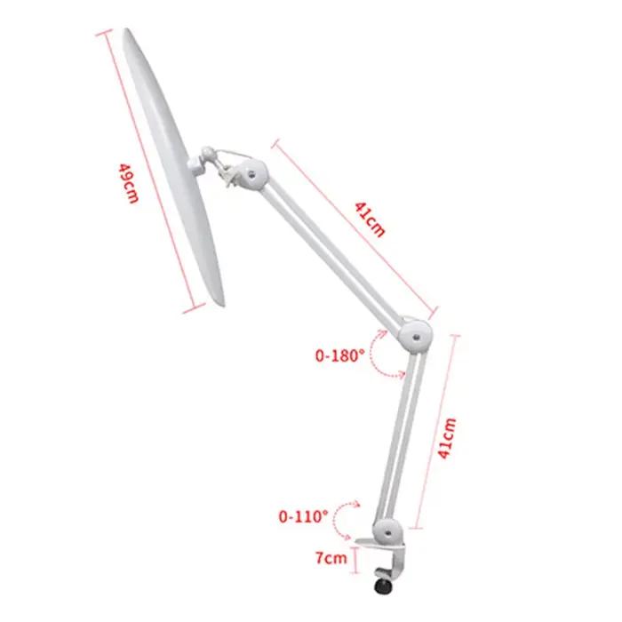Lampe de bureau LED 24W avec palourde 19 pouces, lumière d'ordinateur à intensité variable, lampe de
