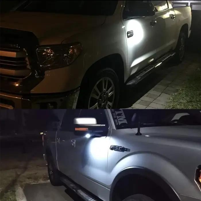 2X éclairage de voie LED CANBUS sous le rétroviseur latéral lumière de flaque pour Ford Edge Ranger Mondeo Fusion Flex Explorer Taurus expédition
