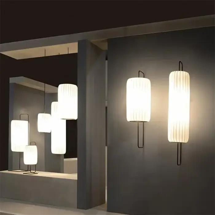 Lampe à suspension en tissu nordique moderne minimaliste Art Luminaire Restaurant salon chambre chevet lustre décor à la maison lumière