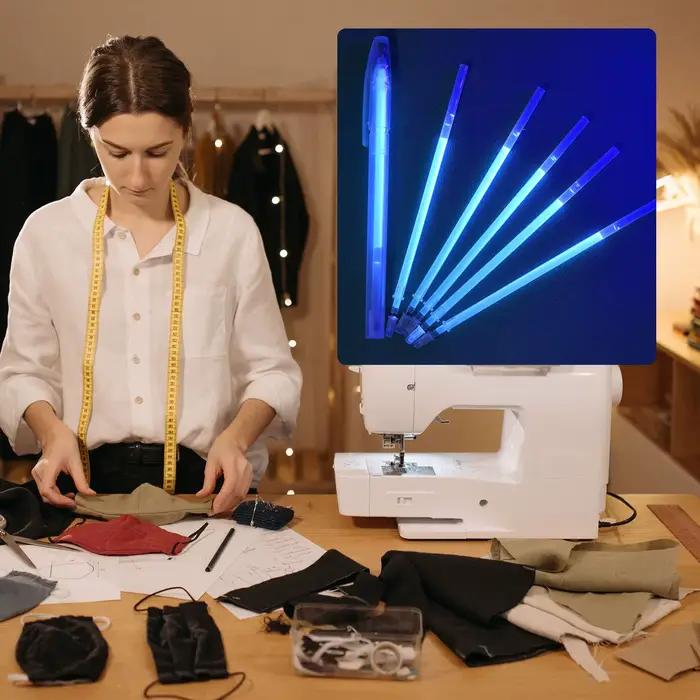 Ensemble de stylos structurels ents invisibles UV, recharge haute capacité, lampe UV, éclairage, cuir, marqueurs de couture, étudiants, maison, bricolage, artisanat