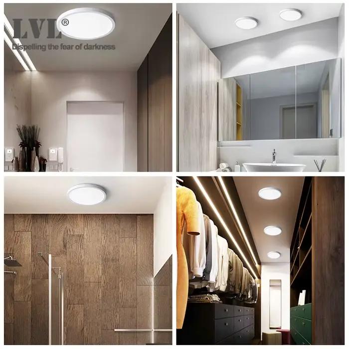 Plafonnier LED 6W 9W 13W 18W 24W plafonnier à Surface moderne AC85-265V pour cuisine chambre salle de bains lampes