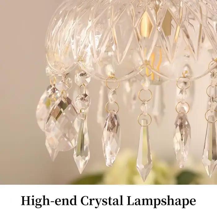 YEBMLP français rétro verre suspension intérieur LED luxe Art lustre chambre Bar Restaurant Table suspension avec ampoule E14